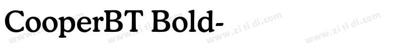 CooperBT Bold字体转换